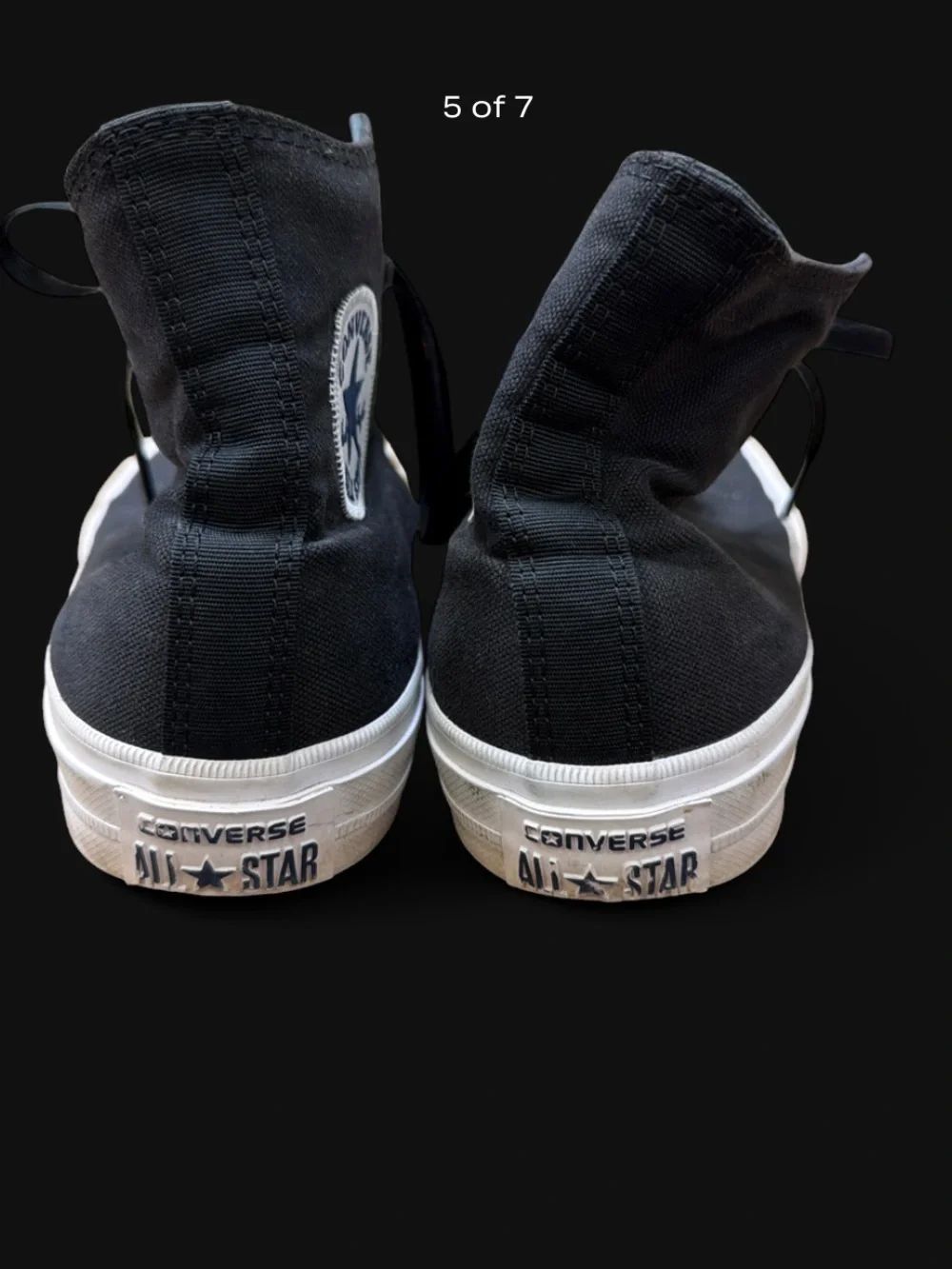 Classic Black Canvas Low-Top Sneakers with White Toe